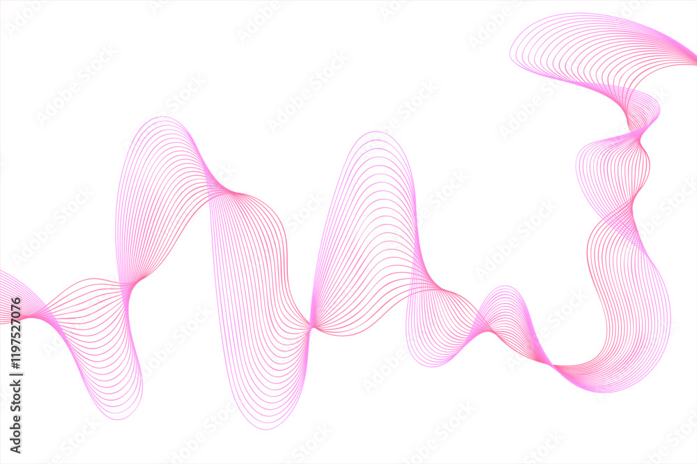Abstract backdrop with purple wave gradient lines on white background Modern technology background wave design Abstract backdrop with purple wave gradient lines on white background Modern technology background wave design