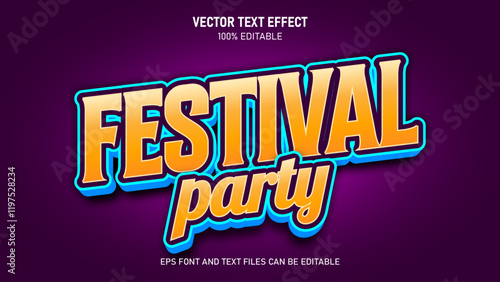 Festival 3d style editable text effect