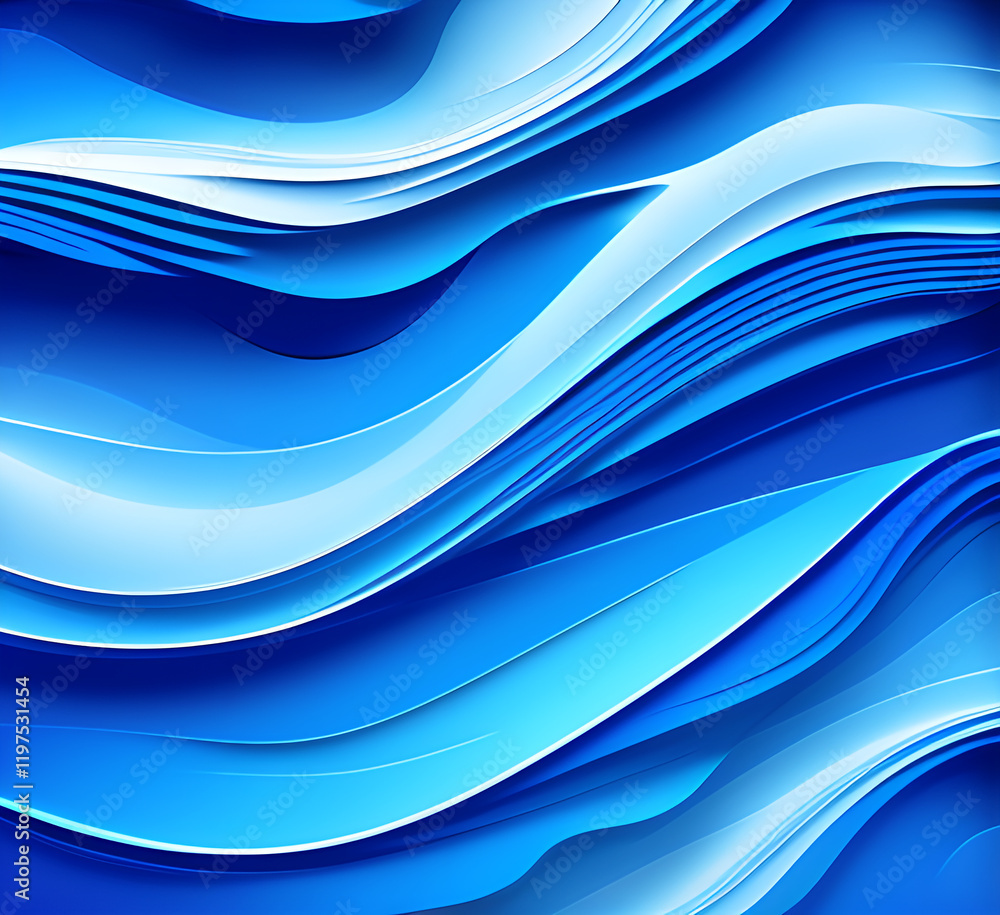 Fototapeta premium Waves on water. Nature background. Fashionable liquid design. Illustration for banners, flyers and presentations. generative ai