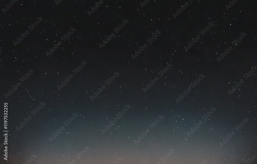Fototapeta premium Clear Night Sky with Stars and Deep Blue Background Captured in a Tranquil Setting Under the Universe