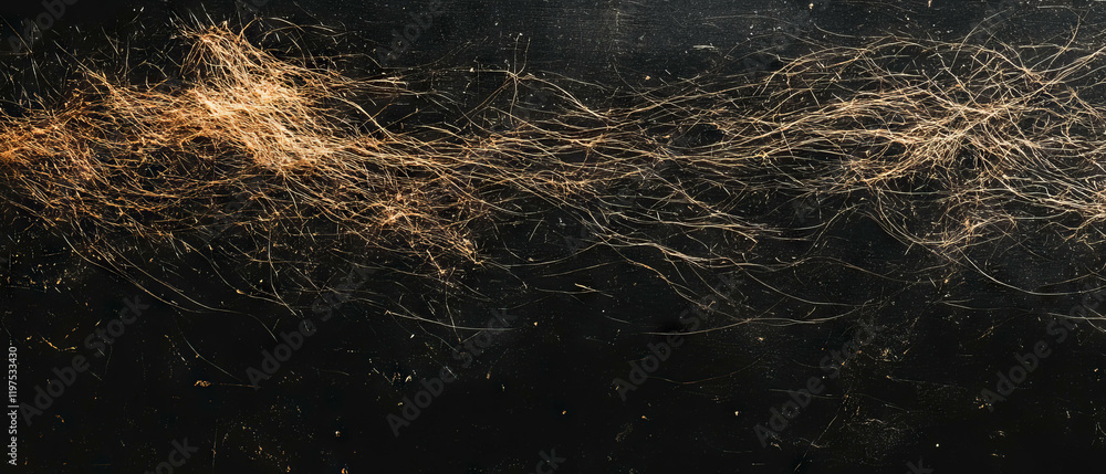 Overlay grunge texture featuring old film surface with hair and lint inclusions Overlay grunge texture featuring old film surface with hair and lint inclusions