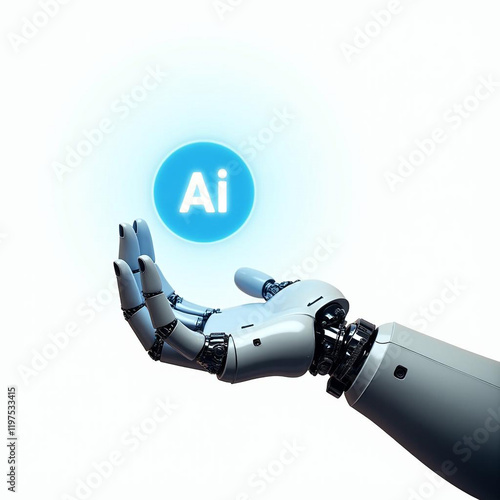 Futuristic Robotic Hand with Advanced Technology Design