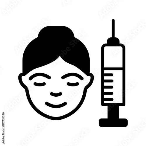 Beauty injection icon color editable