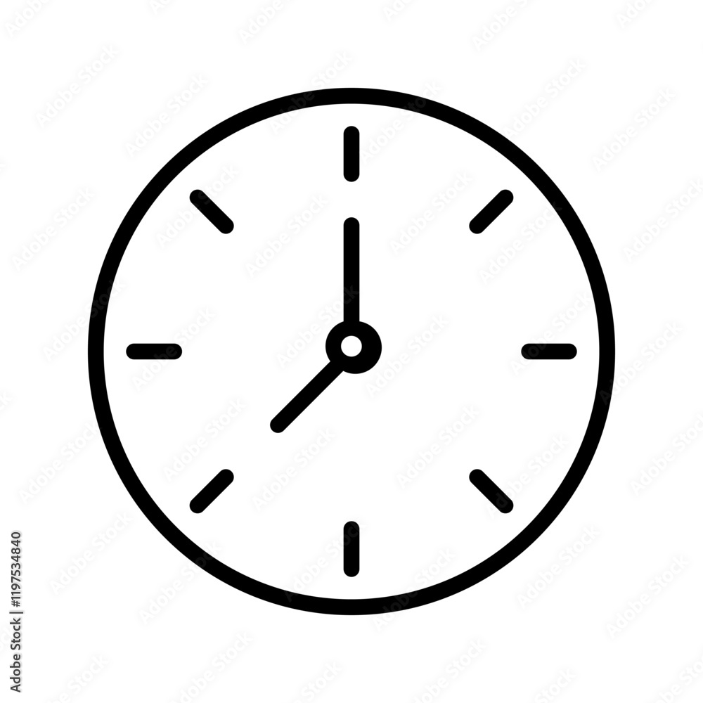 clock icon color editable on white background clock icon color editable on white background