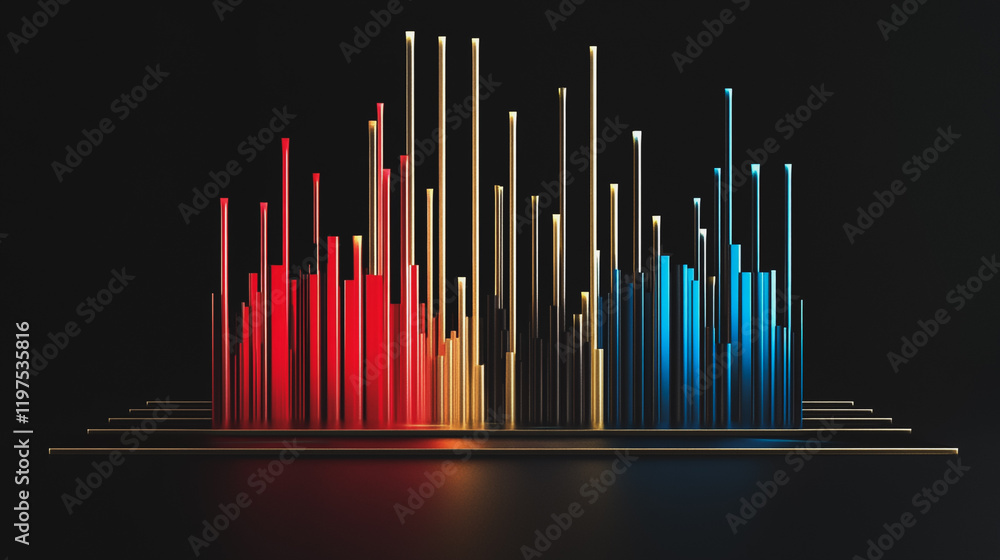 Abstract black background with Colorful charts and graphs with statistics to innovative analyze business potential and forecast future development of companies growth. Abstract black background with Colorful charts and graphs with statistics to innovative analyze business potential and forecast future development of companies growth.