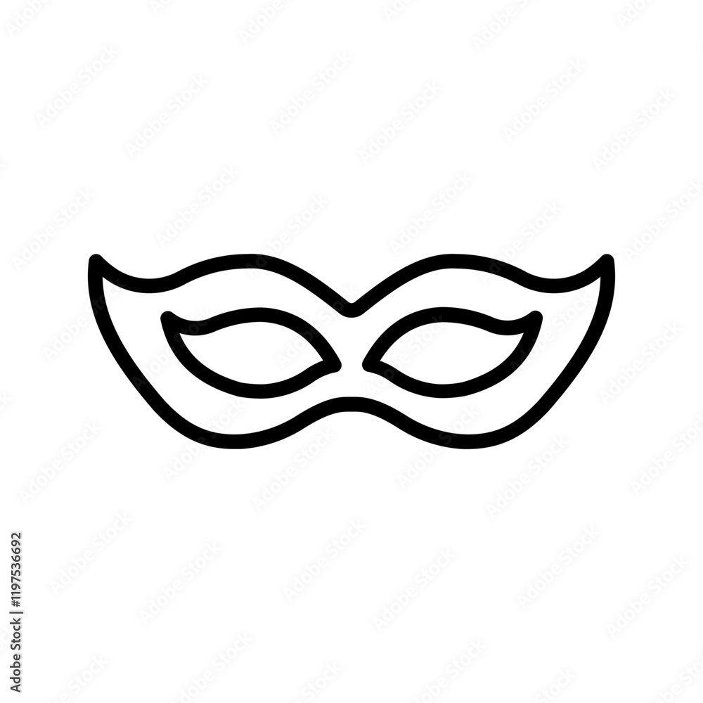 Masquerade icon color editable on white background Masquerade icon color editable on white background
