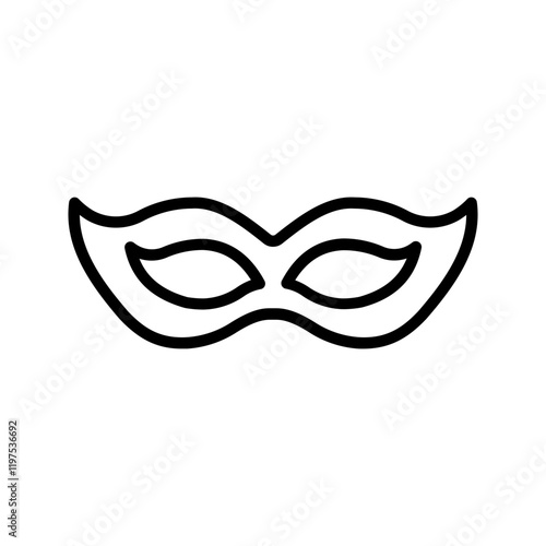 Masquerade  icon color editable on white background