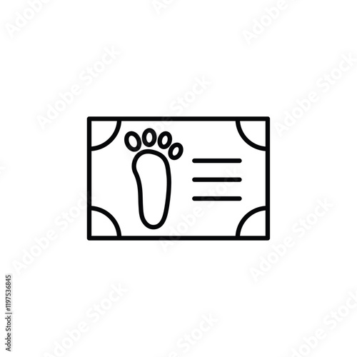 Birth certification icon Flat fill set collection