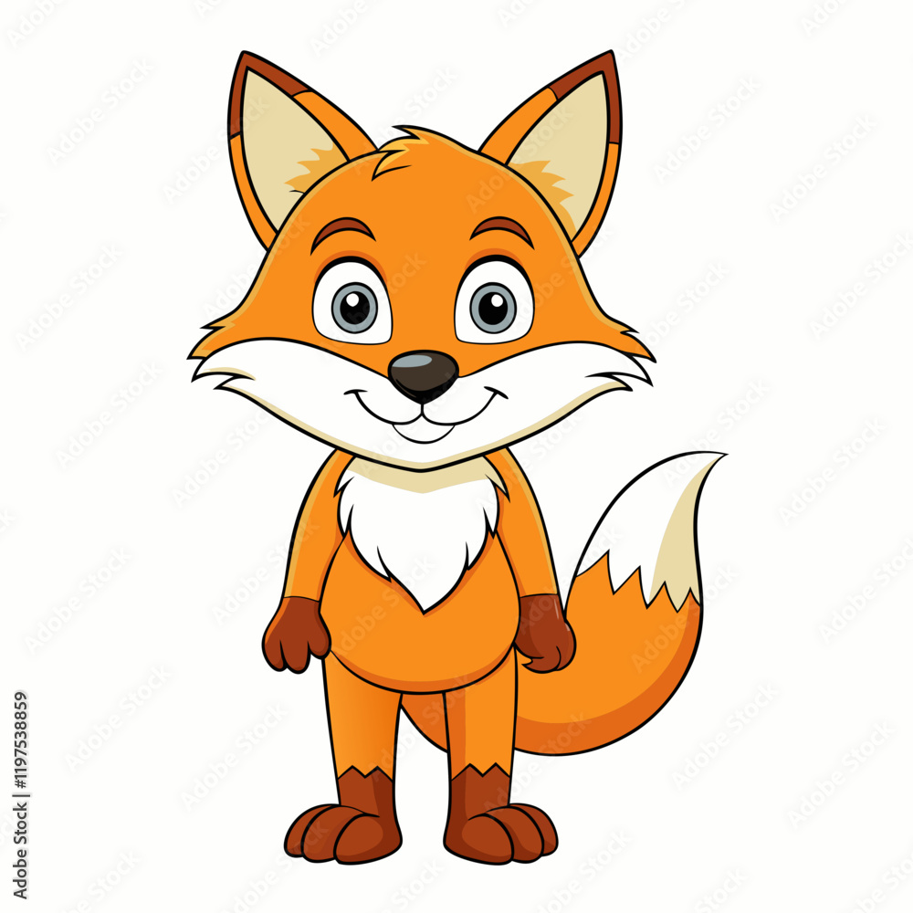 Obraz premium fox cartoon vector