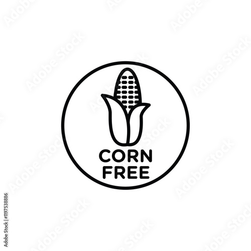 corn free icon Flat fill set collection