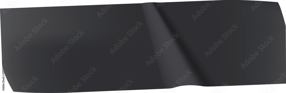 Black adhesive tape folded diagonally, casting a realistic shadow on a clean white background, enhancing graphic design projects with its versatile texture and minimalistic style Black adhesive tape folded diagonally, casting a realistic shadow on a clean white background, enhancing graphic design projects with its versatile texture and minimalistic style