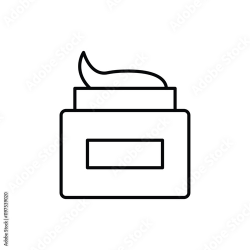 Cream jar icon Flat fill set collection