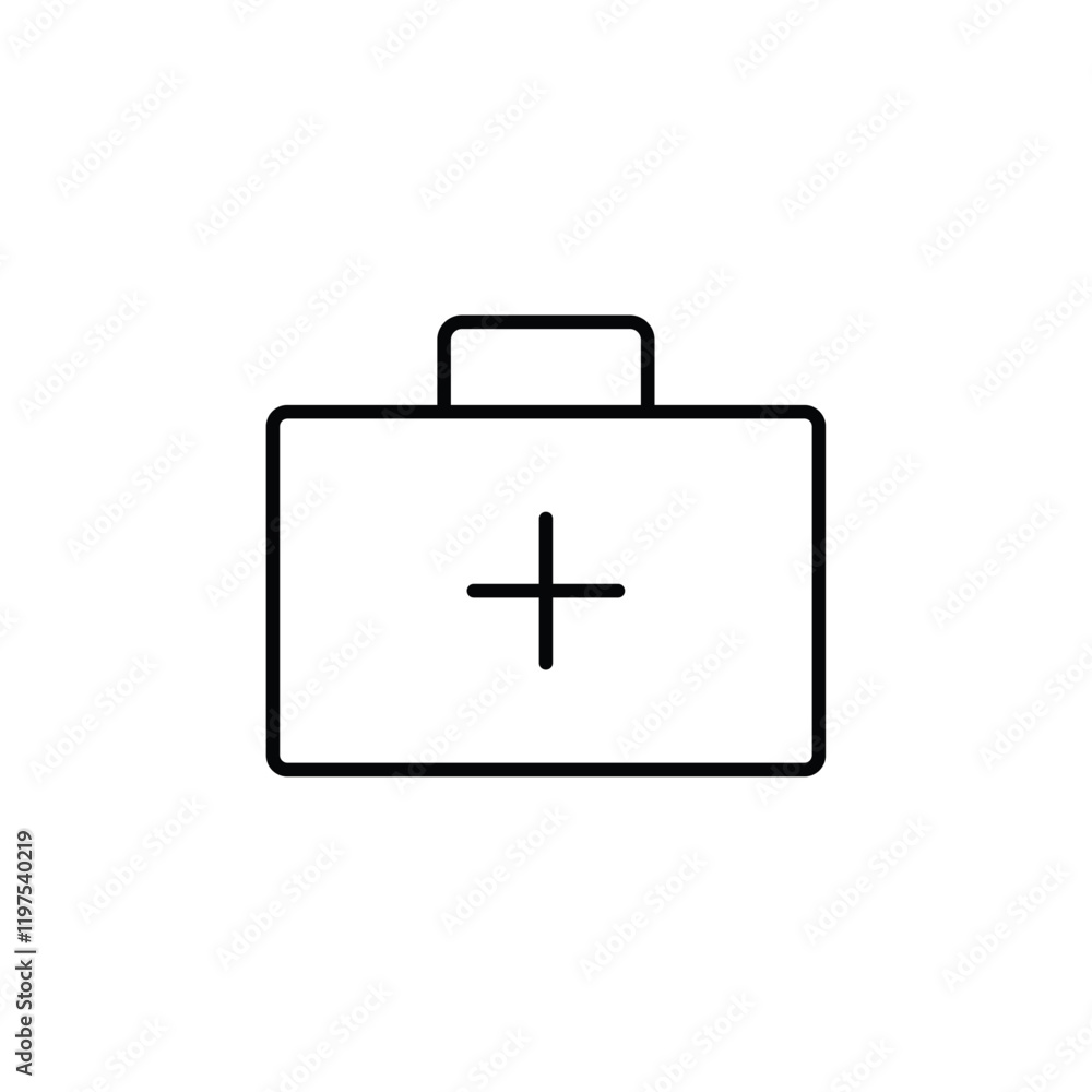 Emergency kit icon Flat fill set collection Emergency kit icon Flat fill set collection