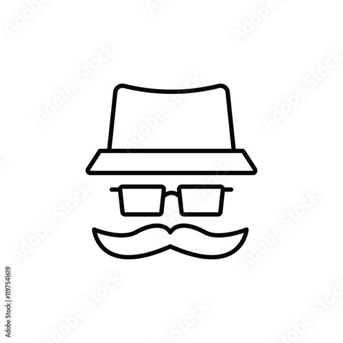 Gentleman icon Flat fill set collection