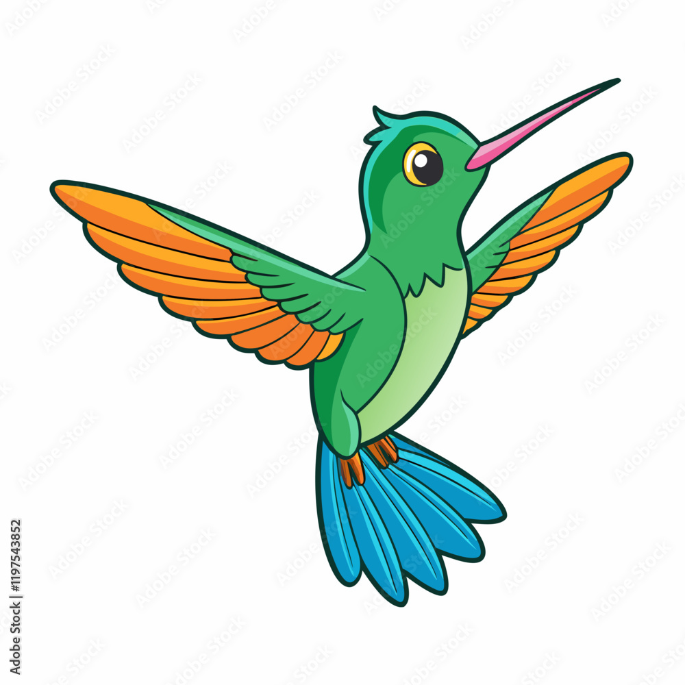 Obraz premium hummingbird isolated on white