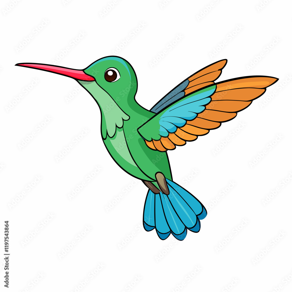 Obraz premium hummingbird isolated on white