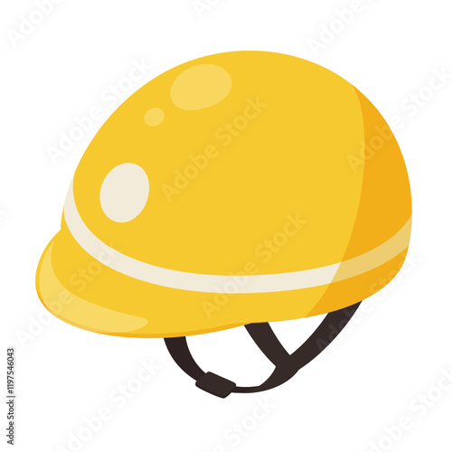 小学校の通学に使う黄色いヘルメットのイラスト