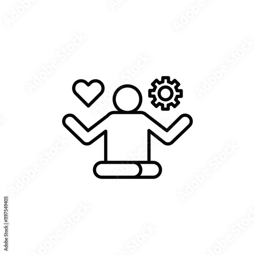 stress management icon Flat fill set collection