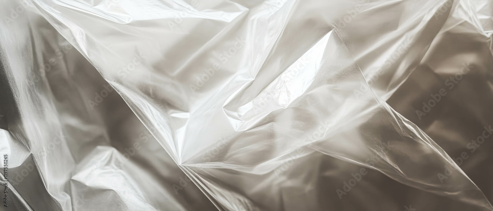 Obraz premium Overlay texture of transparent plastic sheet creating subtle distortion in visual composition