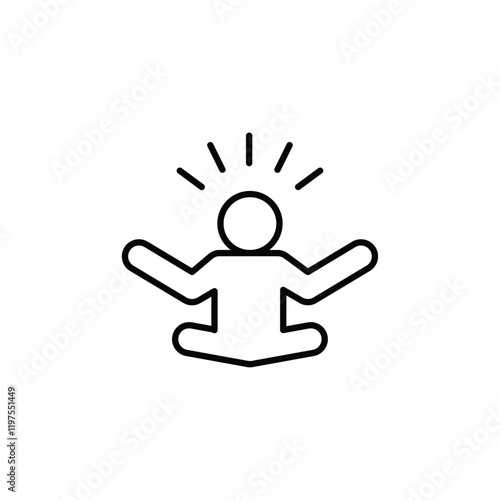 Yoga pose icon Flat fill set collection