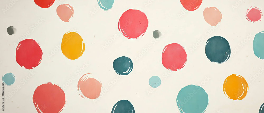 Playful background design with cheerful polka dots in vibrant colors and patterns Playful background design with cheerful polka dots in vibrant colors and patterns