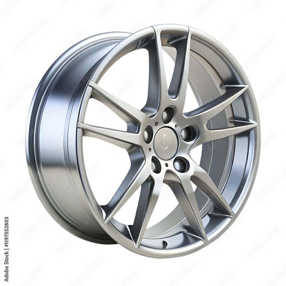 Obraz premium Sleek Black Alloy Wheel