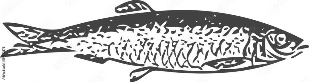 Obraz premium fish on a white