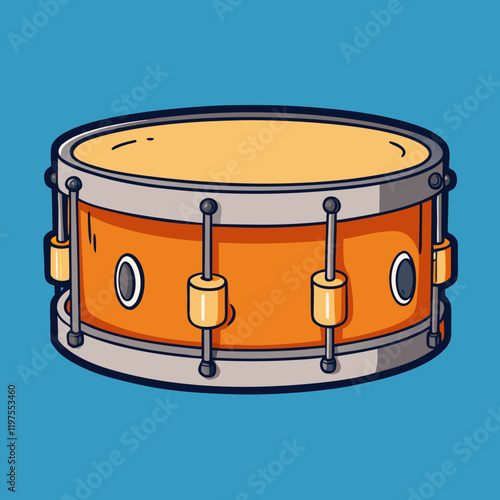 snare drum isolated on white