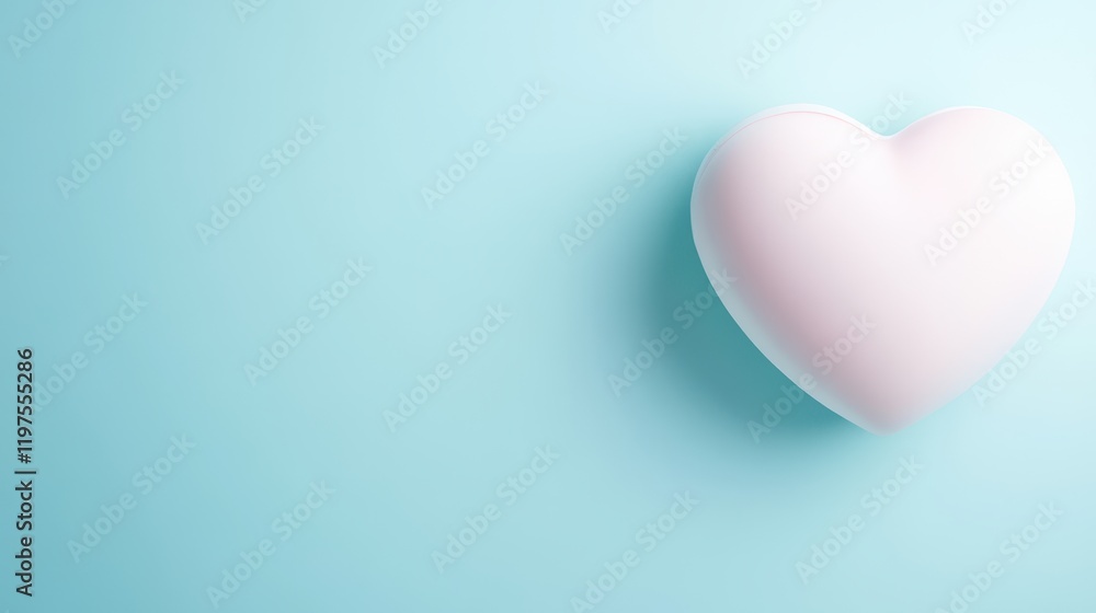 A delicate pink heart rests gently against a serene blue backdrop, radiating love and warmth, perfect for celebrating the spirit of Valentine's Day. A delicate pink heart rests gently against a serene blue backdrop, radiating love and warmth, perfect for celebrating the spirit of Valentine's Day.