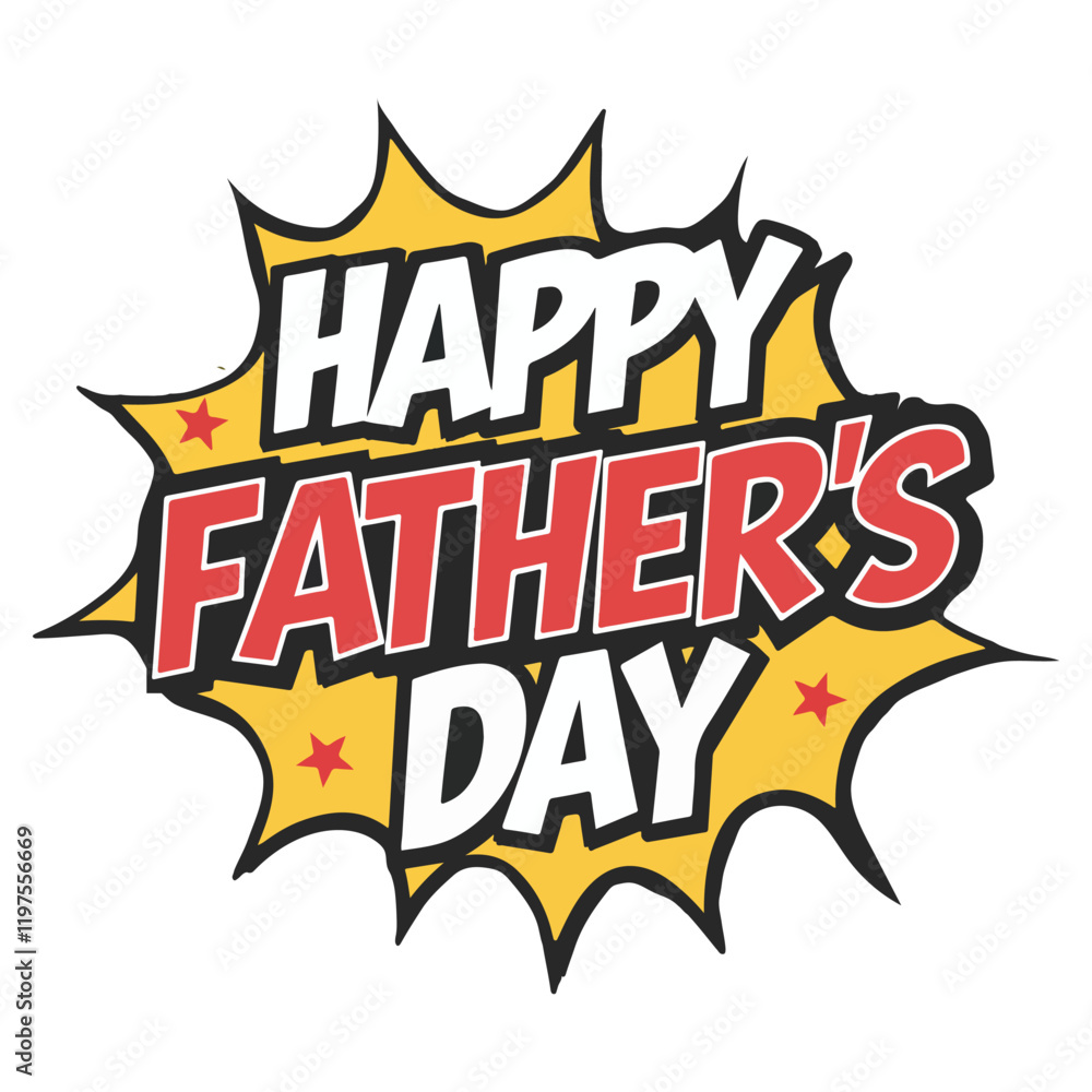 Fototapeta premium Happy Father's Day typography design.eps