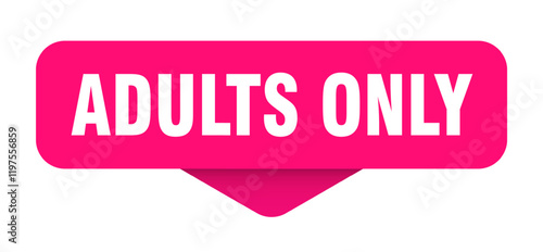 adults only sticker. adults only sign on transparent background