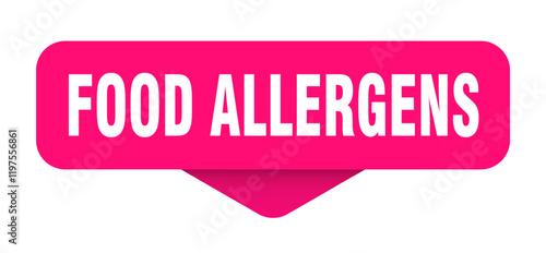 food allergens sticker. food allergens sign on transparent background