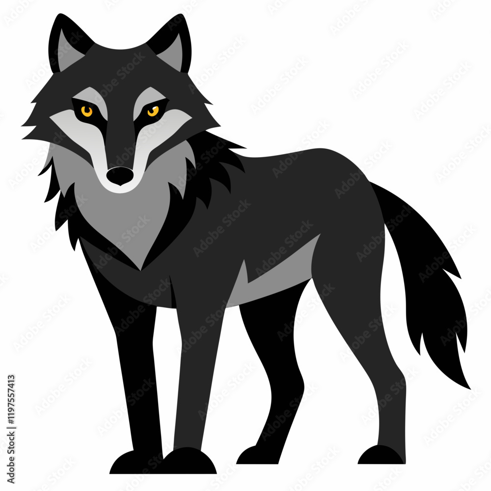 Obraz premium wolf vector illustration