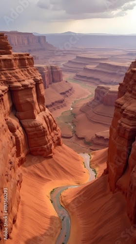 Vast terracotta wastelands shaped by wind and water