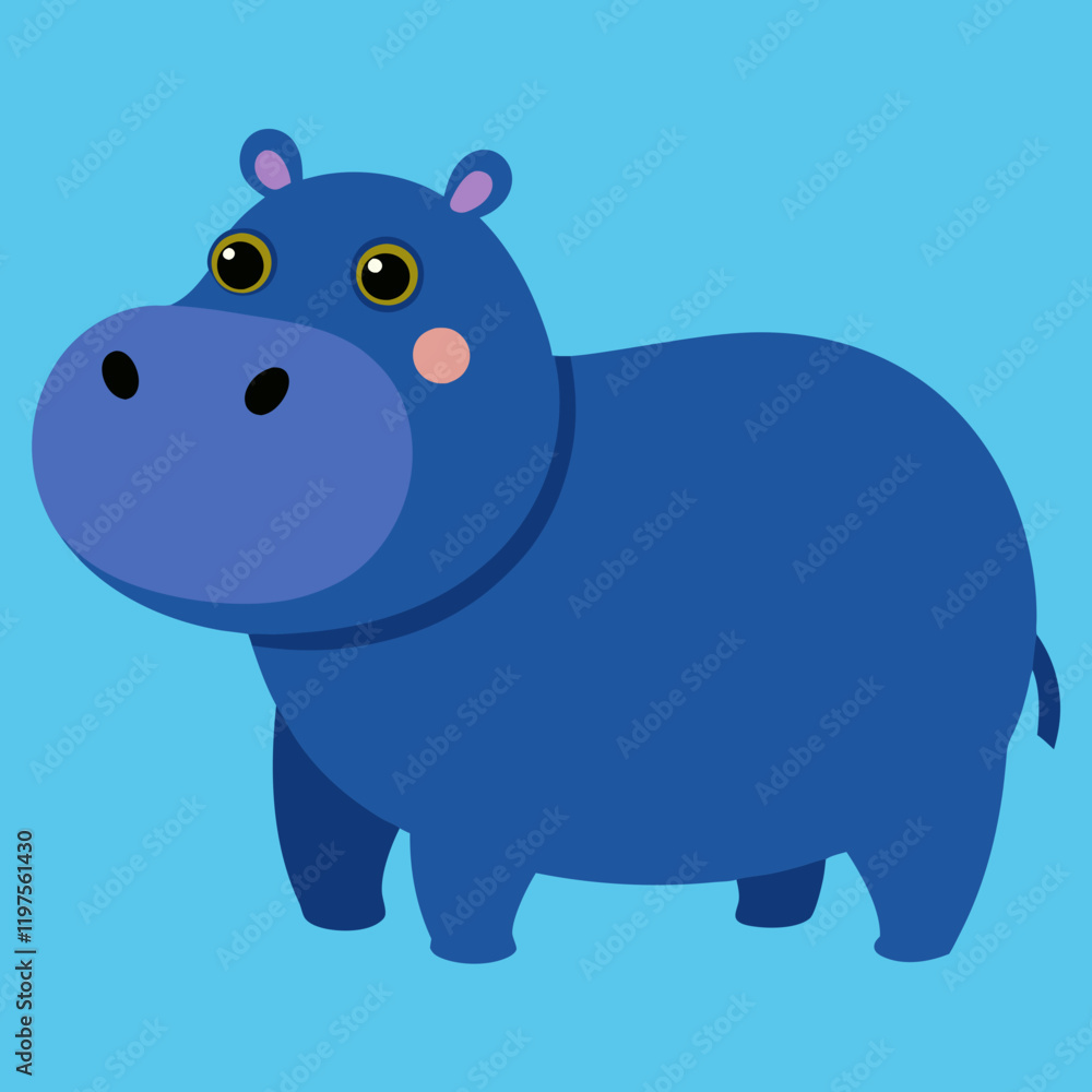 Obraz premium hippopotamus vector art