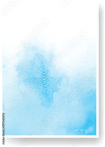Soft blue watercolor wash creates a textured and ethereal background, perfect for adding a touch of elegance and tranquility to any design project