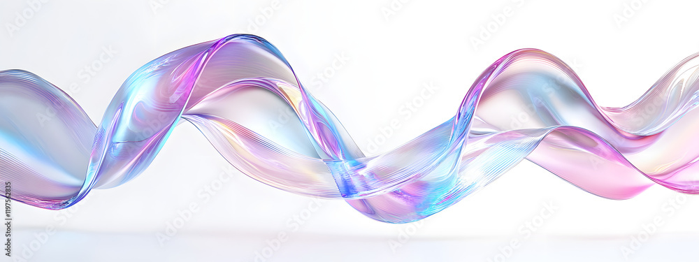 3d abstract liquid glass ribbon with transparent wave lines, rainbow fluid curves, holographic gradient textures, and dispersion light effects for modern design elements in a glossy flying form. 3d abstract liquid glass ribbon with transparent wave lines, rainbow fluid curves, holographic gradient textures, and dispersion light effects for modern design elements in a glossy flying form.