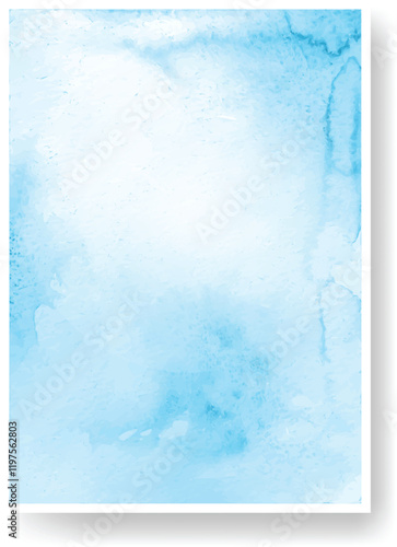 Soft and delicate light blue watercolor wash creates a serene and calming atmosphere, perfect for backgrounds, designs, and artistic projects