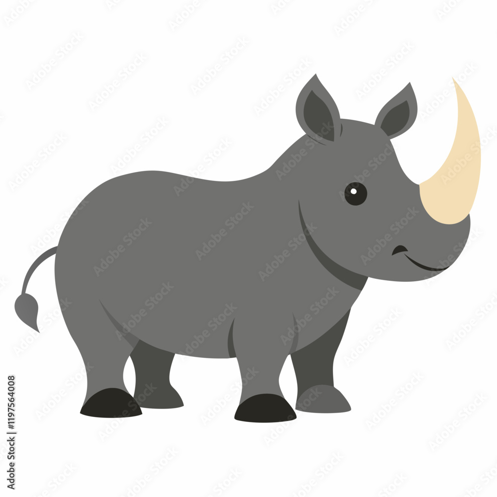 Naklejka premium rhinoceros vector ilusstration