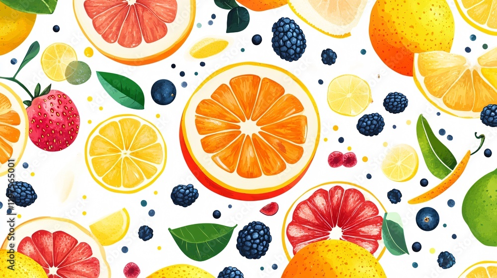 Fresh Citrus Lemon Fruit Vector Illustration for Healthy Meals Fresh Citrus Lemon Fruit Vector Illustration for Healthy Meals