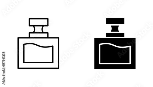 perfume icon set, on a white background.