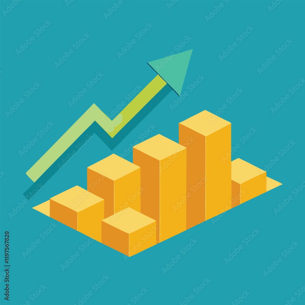 Fototapeta premium gold-investment-stock-market-diagram-concept-isola (1).eps