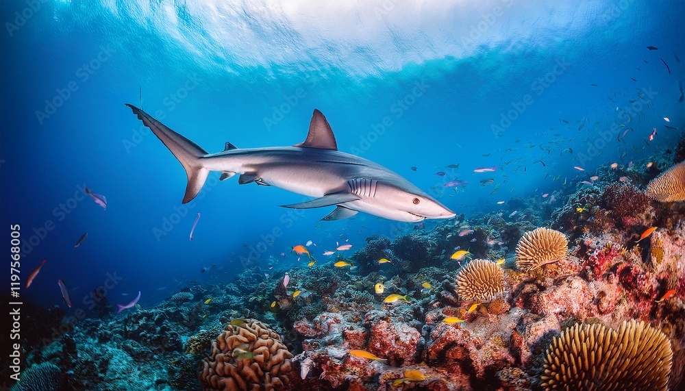 Fototapeta premium shark in the aquarium