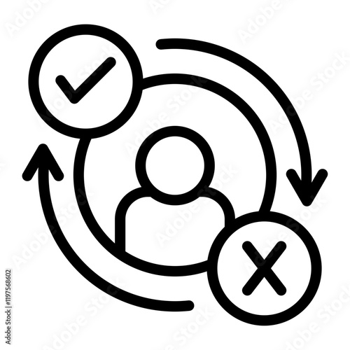 Decision Making Icon Element For Design