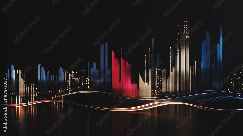 Abstract black background with Colorful charts and graphs with statistics to innovative analyze business potential and forecast future development of companies growth. Abstract black background with Colorful charts and graphs with statistics to innovative analyze business potential and forecast future development of companies growth.