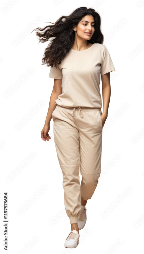 Fototapeta premium PNG South Asian t-shirt blouse person.