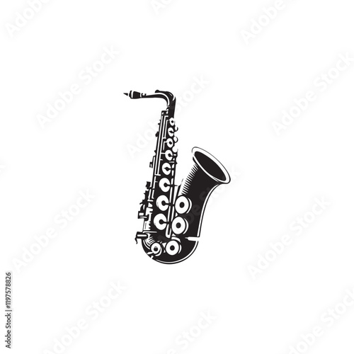Saxophone icon vector symbol design illustration.