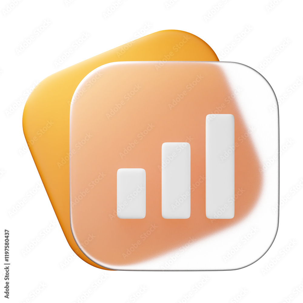 3d signal bar chart icon 3d signal bar chart icon