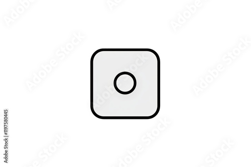 Free Download PNG cut out isolated background. A simple black and white play button icon enclosed in a rounded square design.  - GFXLoad
