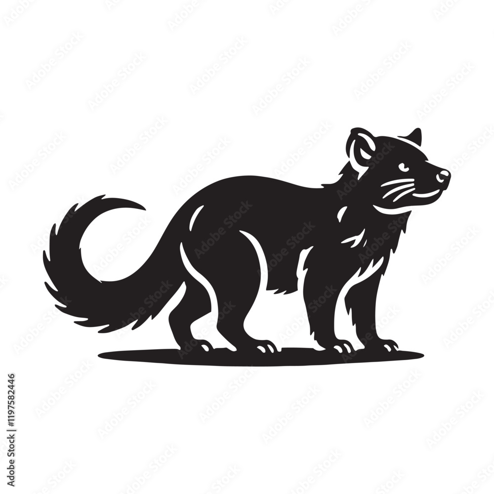 Simplified Tasmanian Devil silhouette for creative media purposes - Tasmanian Devil black vector
Simplified Tasmanian Devil silhouette for creative media purposes - Tasmanian Devil black vector